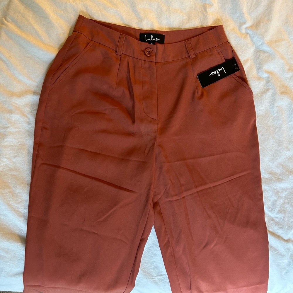 Lulu’s cropped terracotta trouser, new with tags